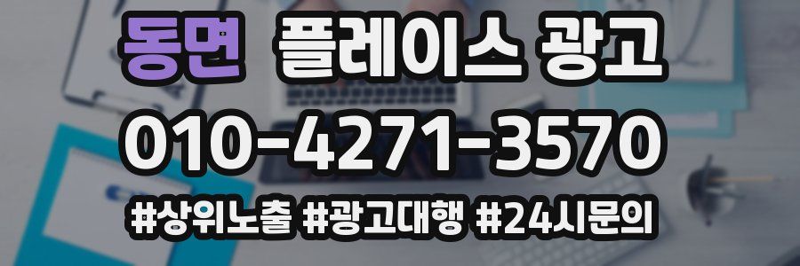 동면 플레이스 광고