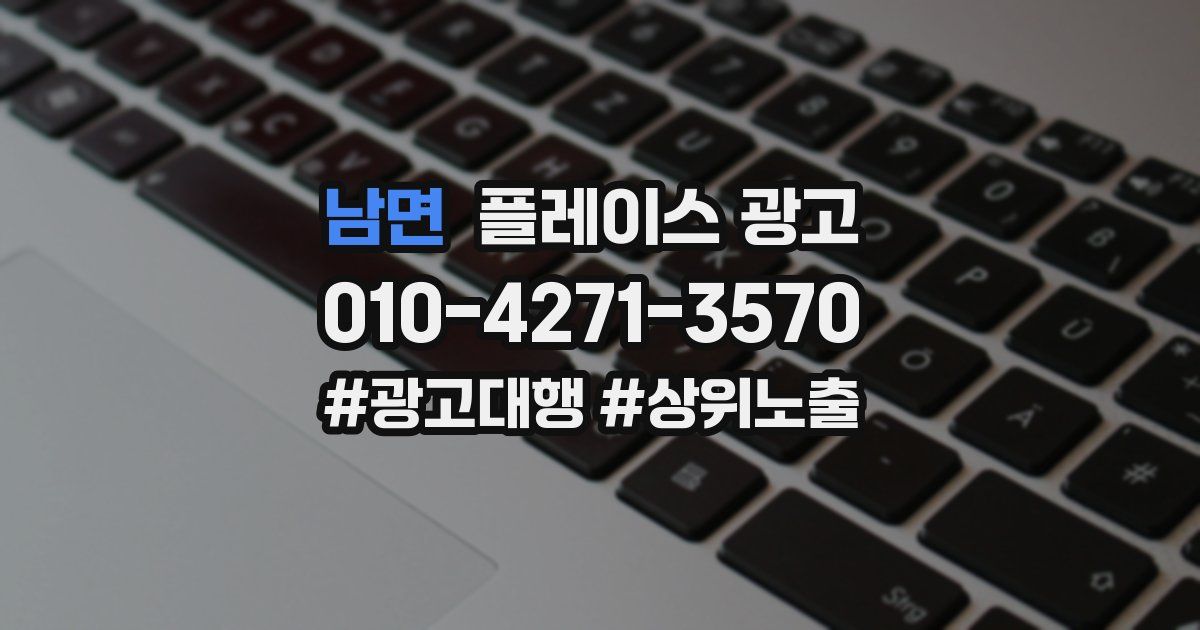 남면 플레이스 광고