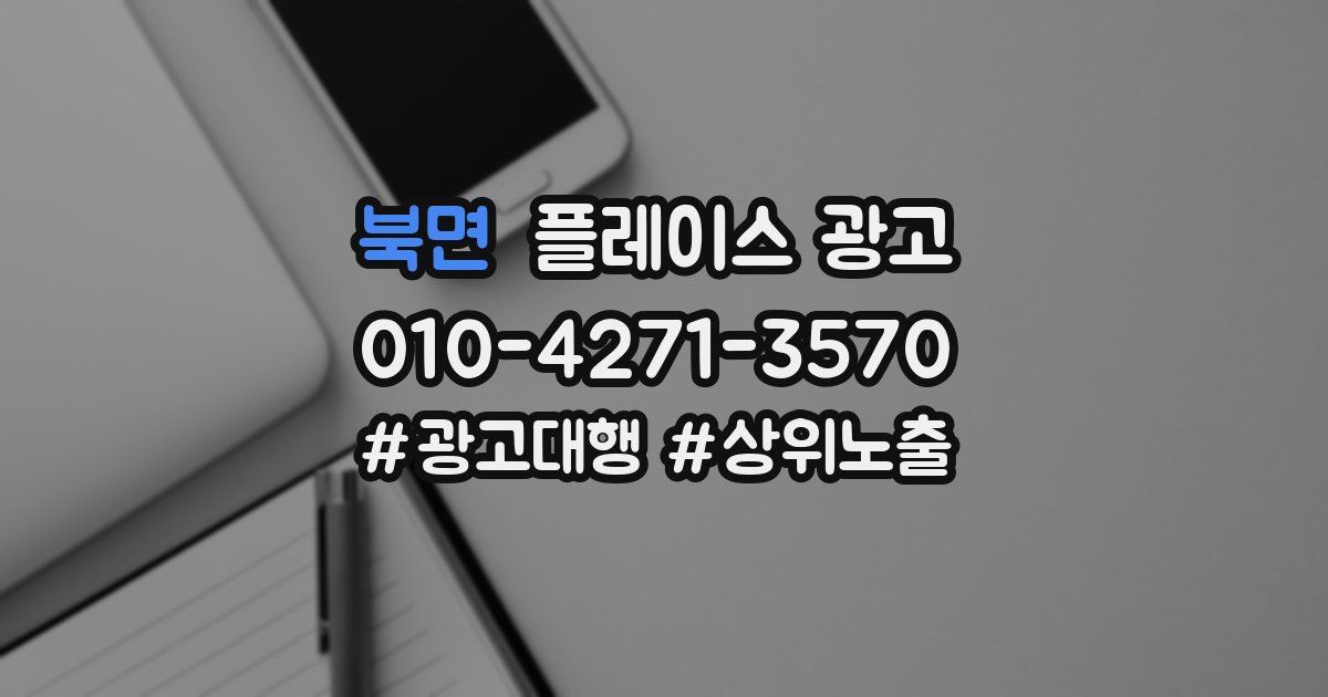 북면 플레이스 광고