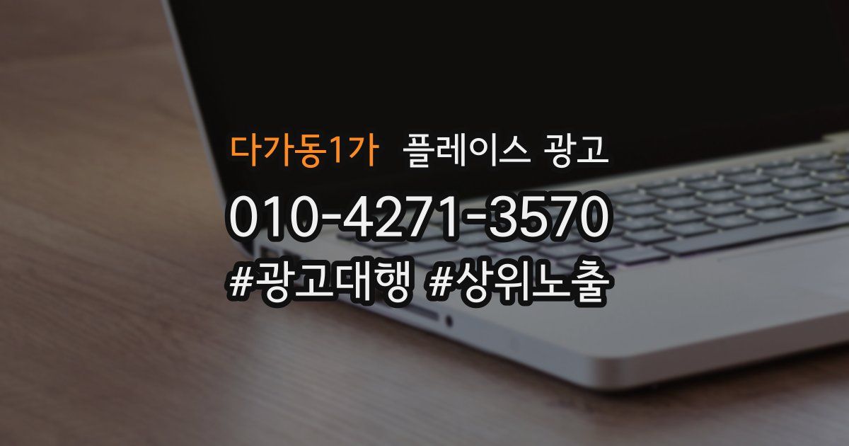 다가동1가 플레이스 광고