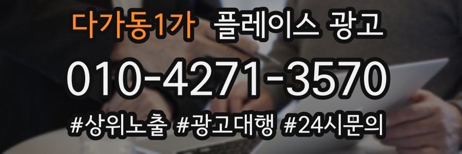 다가동1가 플레이스 광고