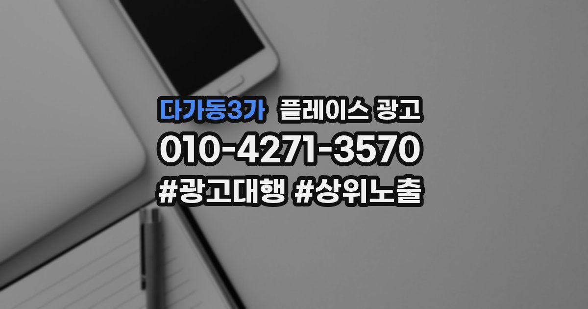다가동3가 플레이스 광고
