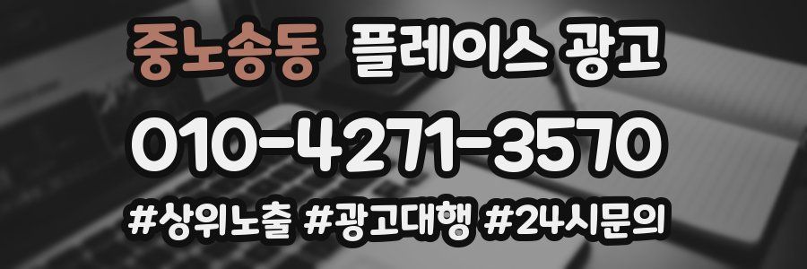 중노송동 플레이스 광고