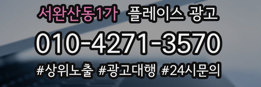 서완산동1가 플레이스 광고