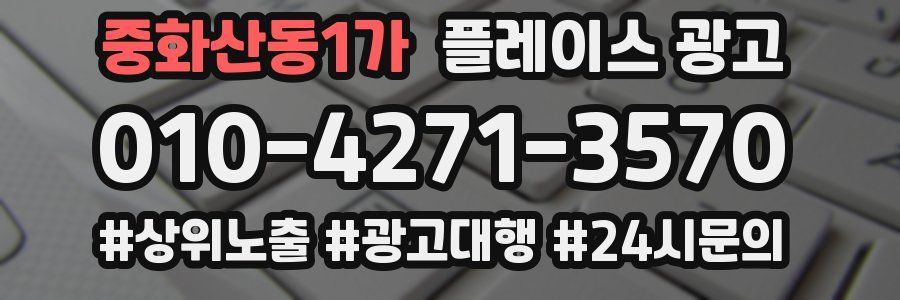중화산동1가 플레이스 광고