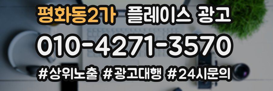 평화동2가 플레이스 광고