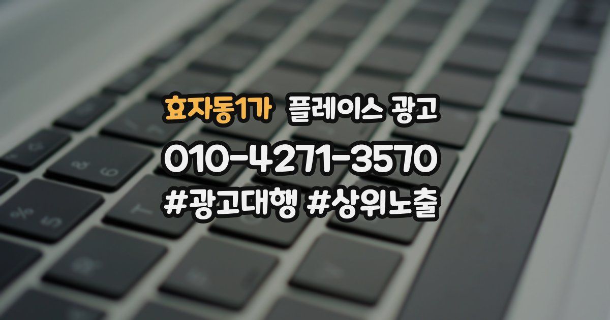 효자동1가 플레이스 광고