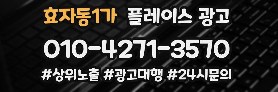 효자동1가 플레이스 광고