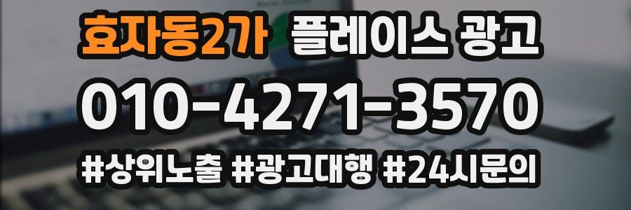 효자동2가 플레이스 광고