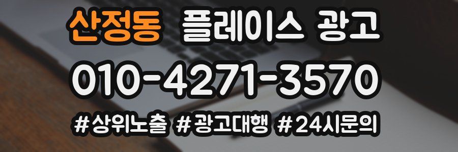 산정동 플레이스 광고