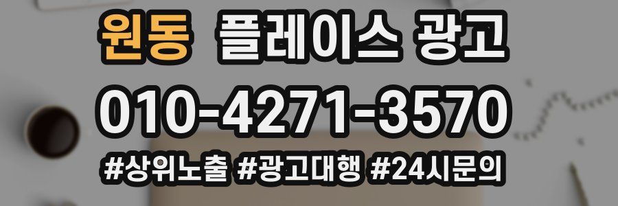 원동 플레이스 광고