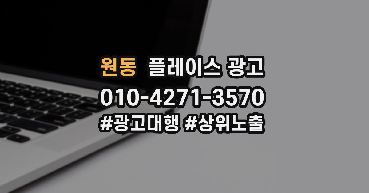 원동 플레이스 광고