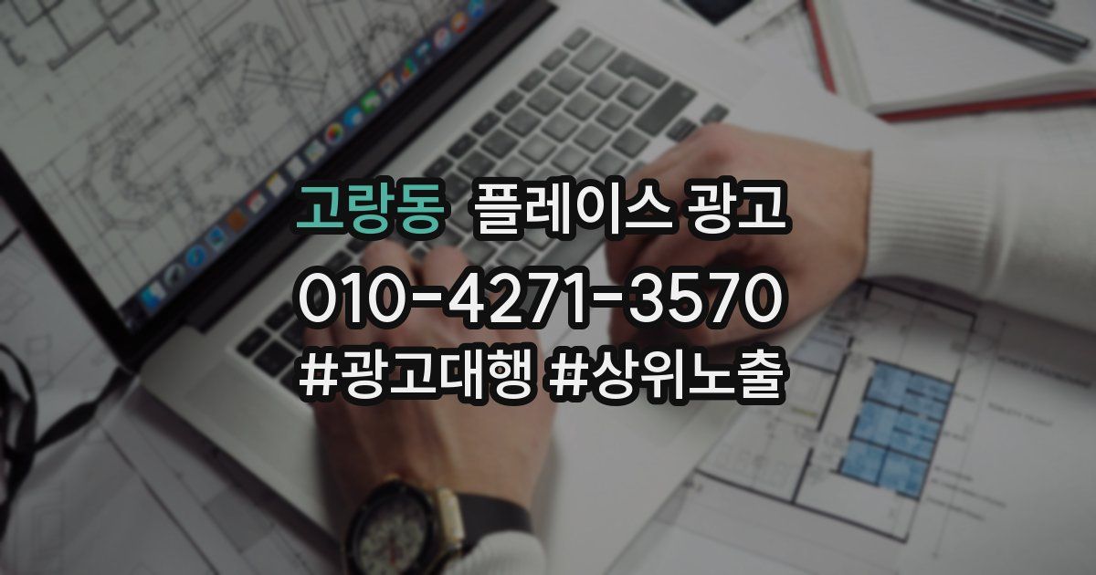 고랑동 플레이스 광고