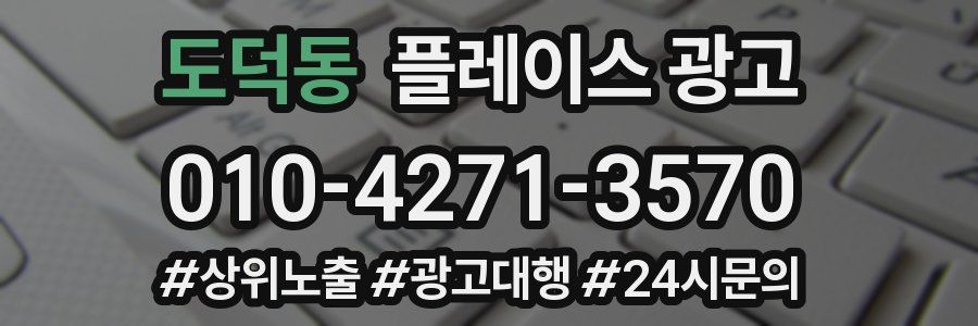 도덕동 플레이스 광고