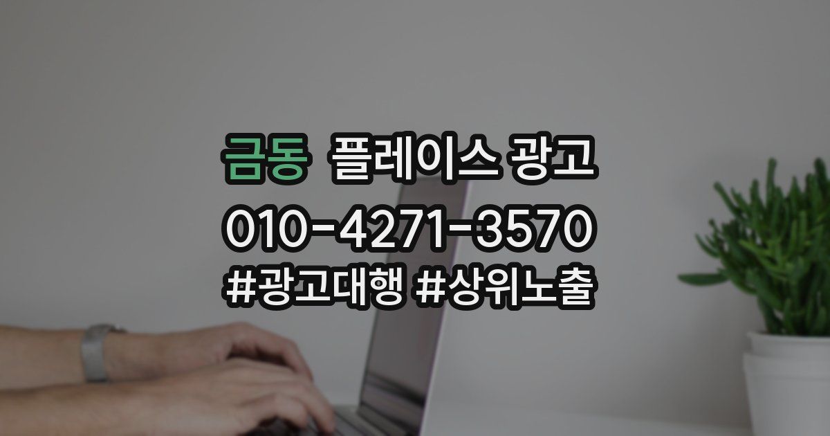 금동 플레이스 광고