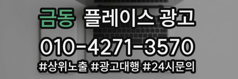 금동 플레이스 광고