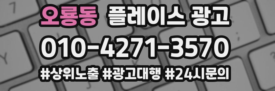 오룡동 플레이스 광고