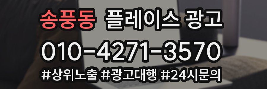 송풍동 플레이스 광고