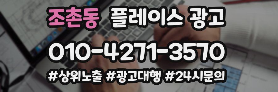 조촌동 플레이스 광고