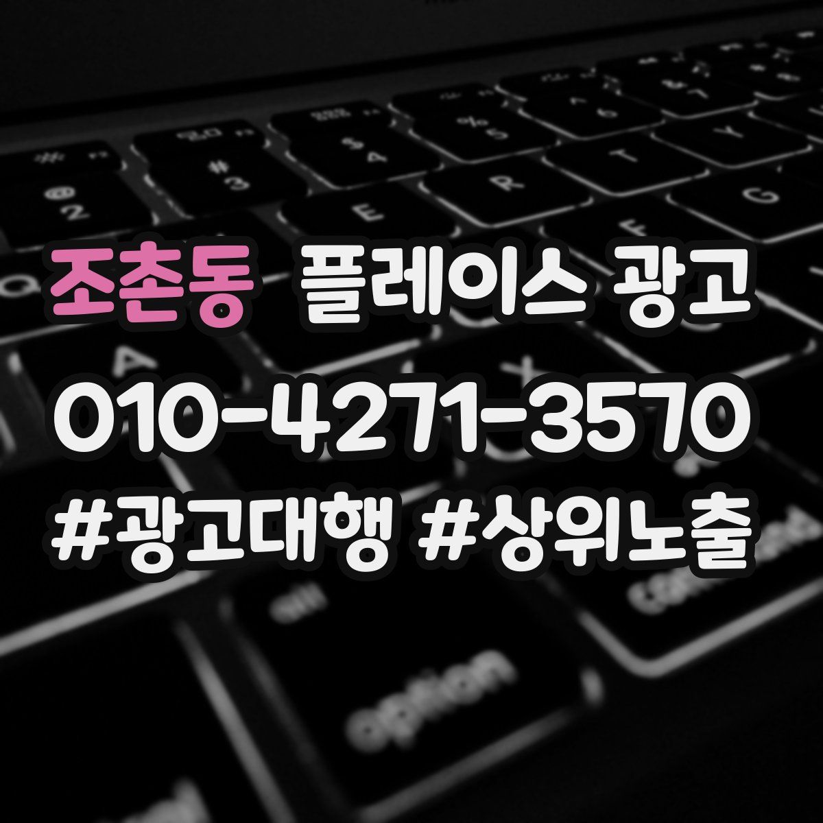 조촌동 플레이스 광고