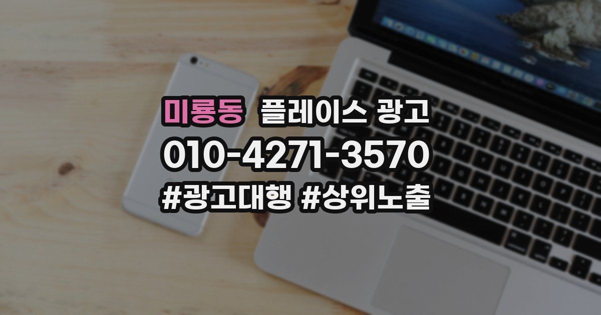 미룡동 플레이스 광고