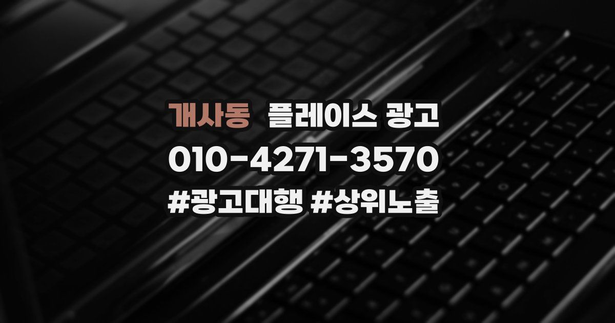 개사동 플레이스 광고