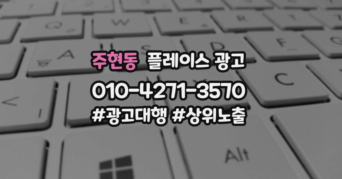 주현동 플레이스 광고