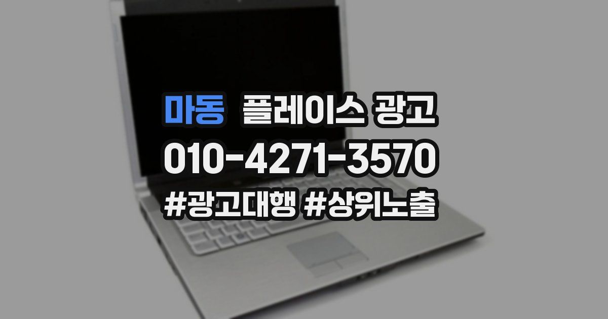 마동 플레이스 광고