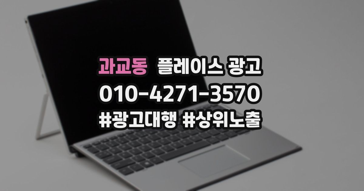 과교동 플레이스 광고