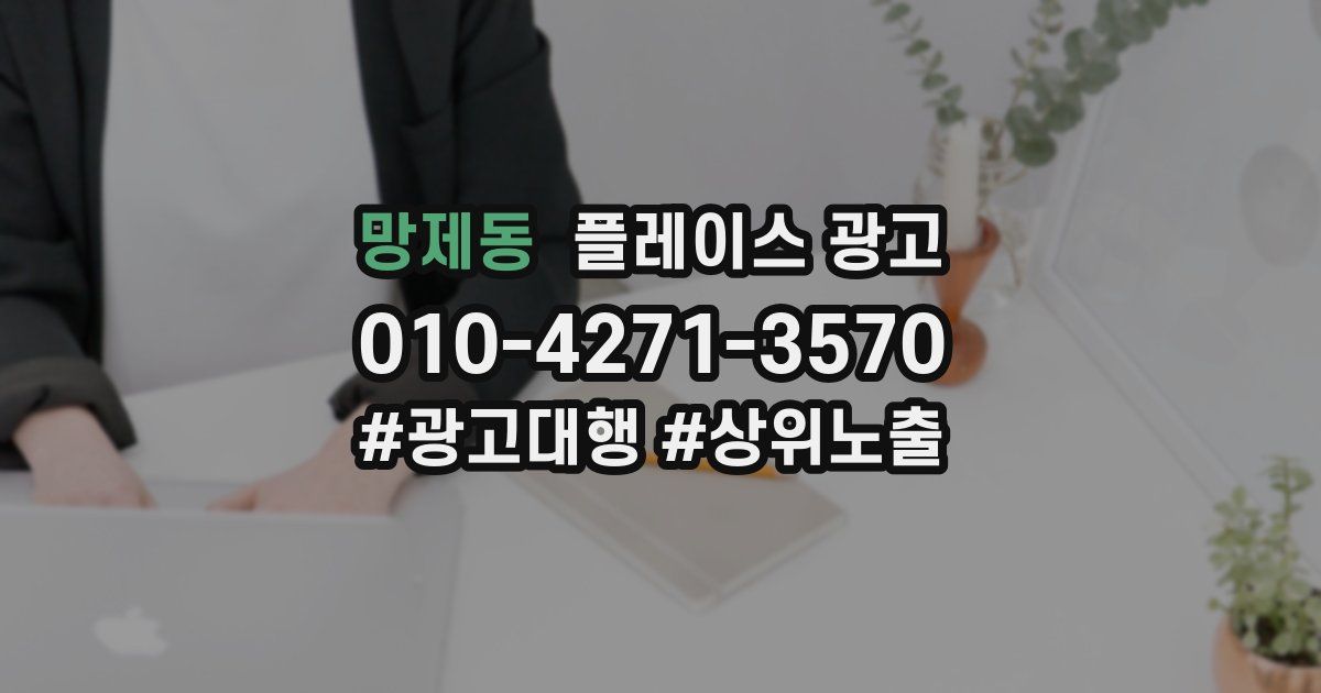 망제동 플레이스 광고