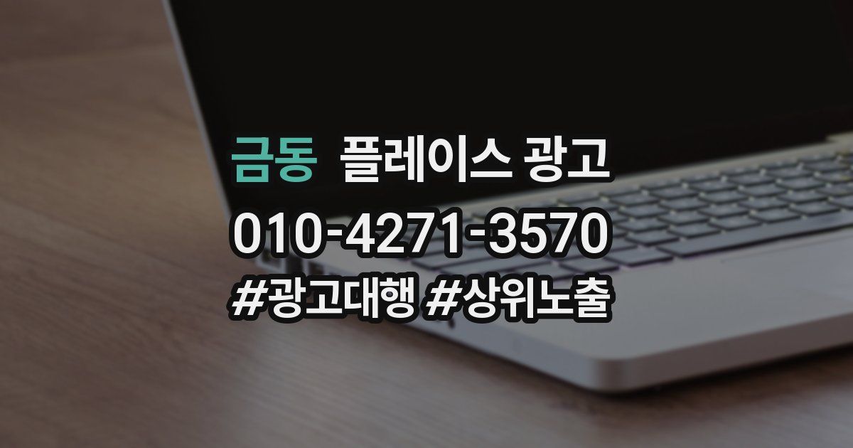 금동 플레이스 광고