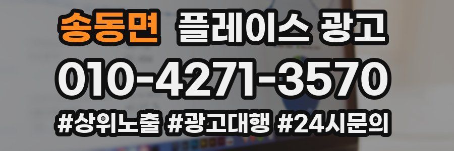 송동면 플레이스 광고