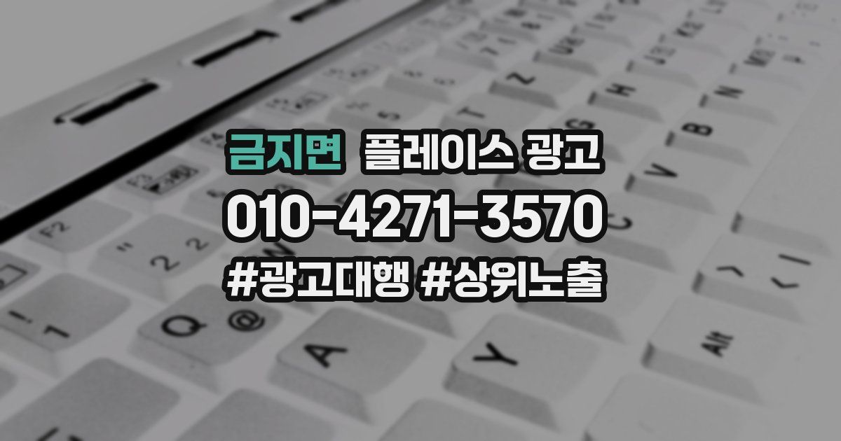 금지면 플레이스 광고