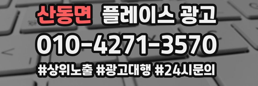산동면 플레이스 광고
