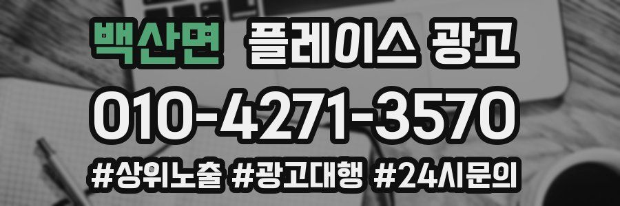 백산면 플레이스 광고