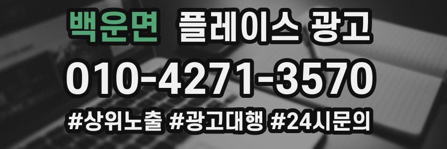백운면 플레이스 광고