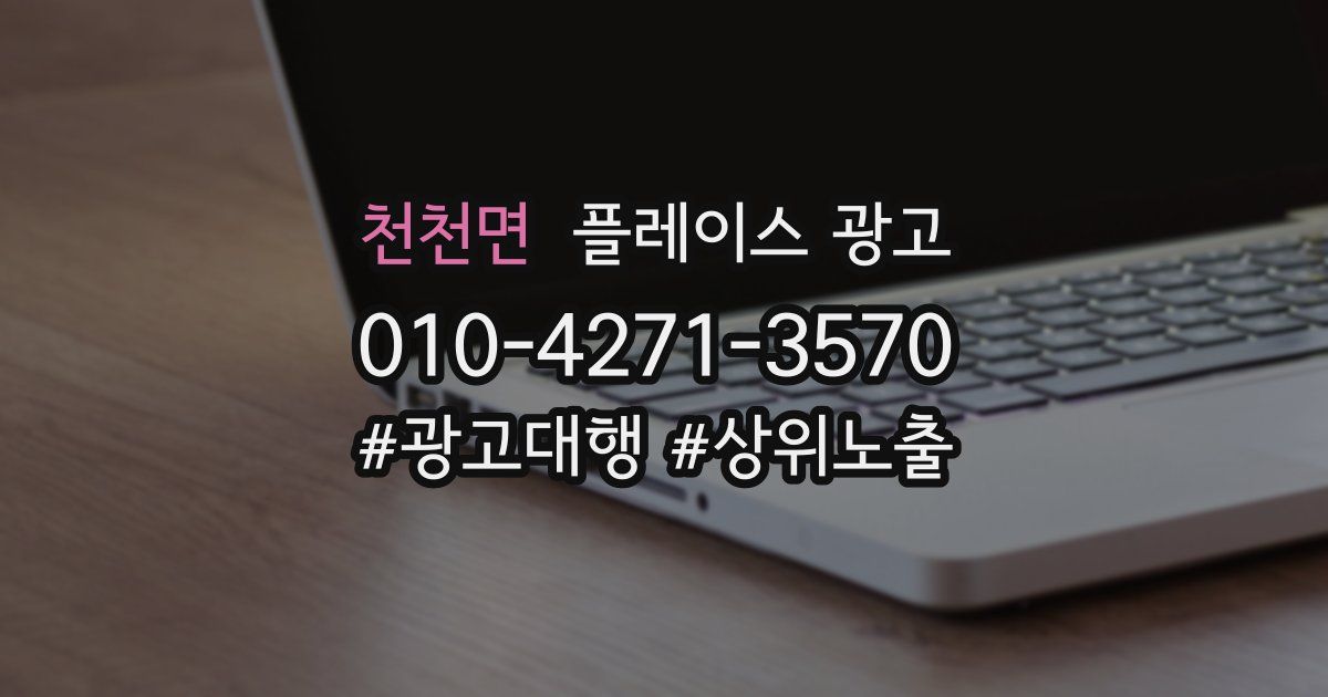 천천면 플레이스 광고