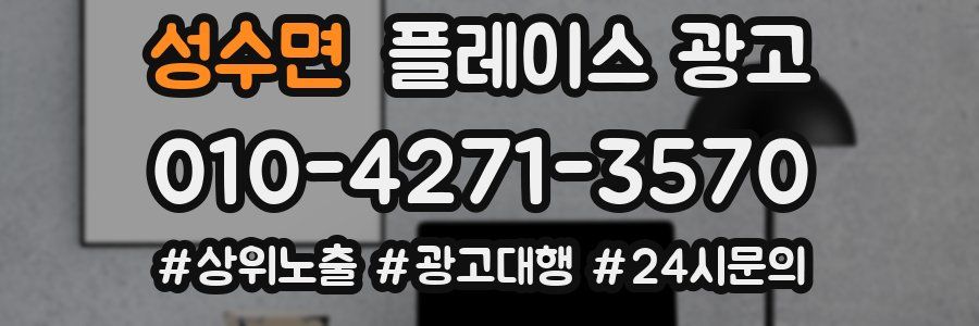 성수면 플레이스 광고