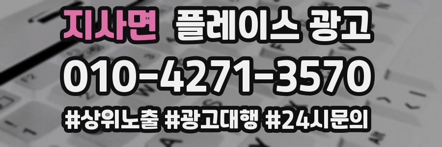 지사면 플레이스 광고