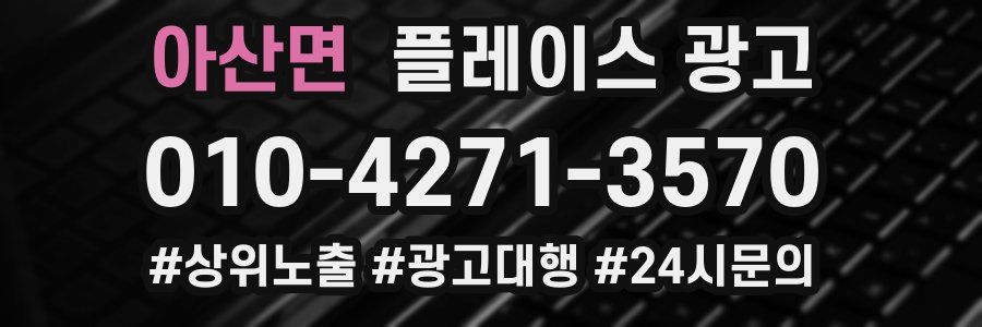 아산면 플레이스 광고