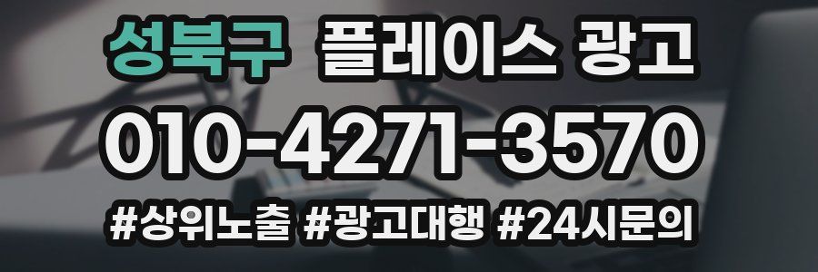 성북구 플레이스 광고