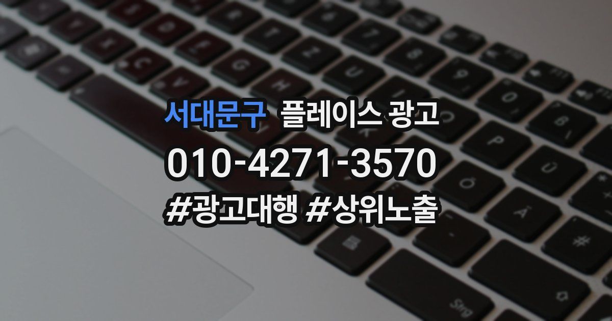 서대문구 플레이스 광고