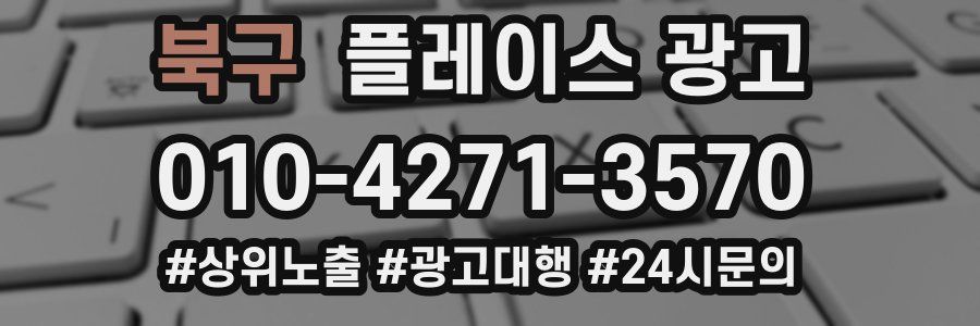 북구 플레이스 광고
