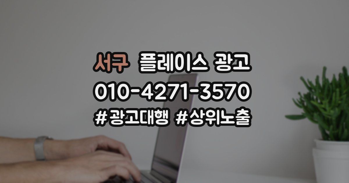 서구 플레이스 광고