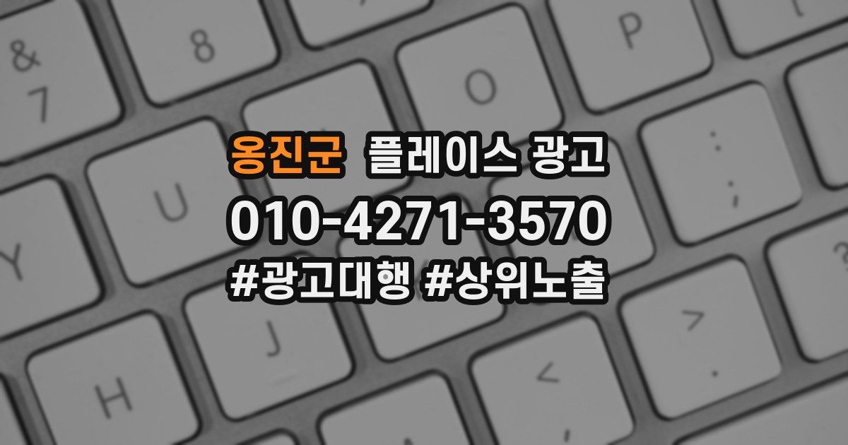 옹진군 플레이스 광고