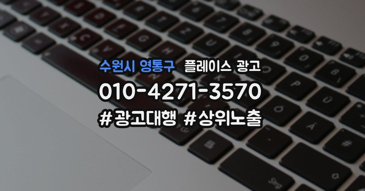 수원시 영통구 플레이스 광고
