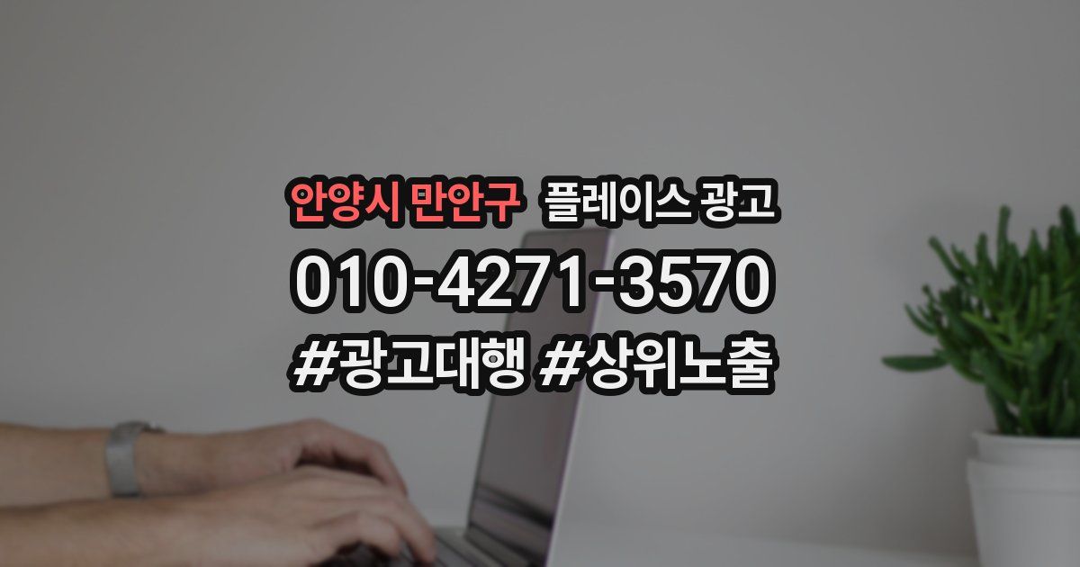 안양시 만안구 플레이스 광고