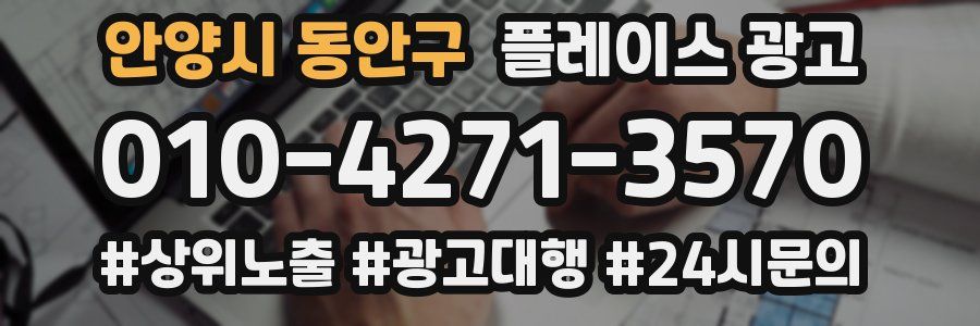 안양시 동안구 플레이스 광고