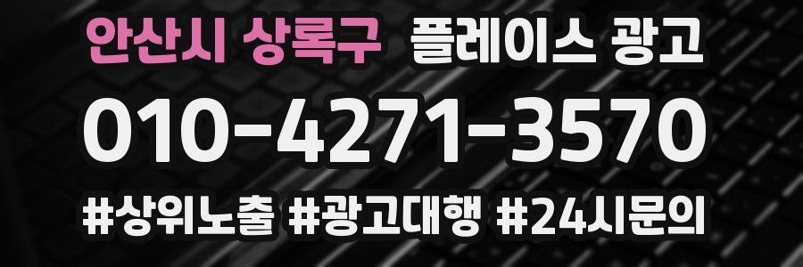 안산시 상록구 플레이스 광고