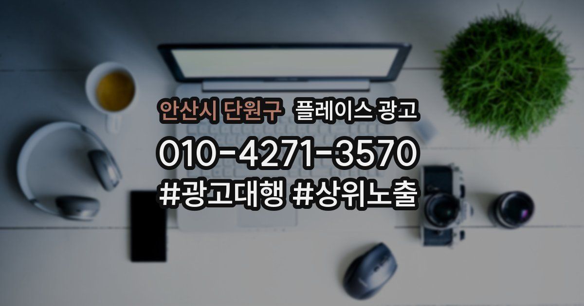 안산시 단원구 플레이스 광고